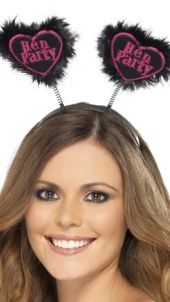 Smiffys Stags & Hens Hen Party Love Heart Boppers Black