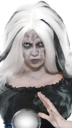 Smiffys Soothsayer Wig White With Drapes Wigs