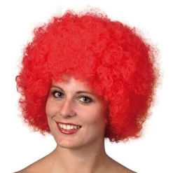 Party Dudes Wigs Afro Or Clown Wig Red