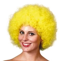 Party Dudes Afro Or Clown Wig Yellow