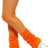 Smiffys Stockings & Tights Leg Warmers Neon Orange