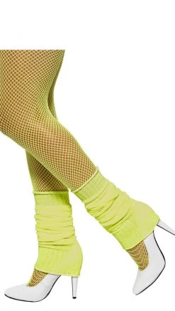 Smiffys Stockings & Tights Leg Warmers Neon Yellow