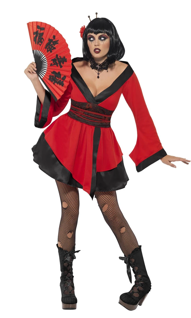 Smiffys Buy Gothic Geisha Buy Womens Costumes 1 Smiffys Buy Gothic Geisha Buy Womens Costumes
