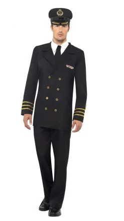 Smiffys Buy Navy Officer Black Buy Mens Costumes