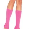 Leg Avenue Ribbed Leg Warmers Neon Pink Stockings & Tights