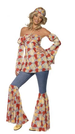 Smiffys Buy Vintage Hippy Buy Womens Costumes
