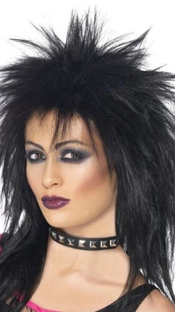 Smiffys Rock Diva Wig Black Wigs