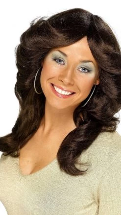 Smiffys 70s Flick Wig Brown