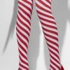 Smiffys Stockings & Tights Spiral Striped Stockings Red And White