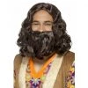 Smiffys Buy Hippie Wig And Beard Brown