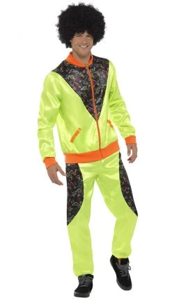 Smiffys 80s Retro Shell Suit Neon Green New Products & Restocks