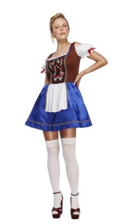 Smiffys Buy Dirndl Blue Buy Womens Costumes