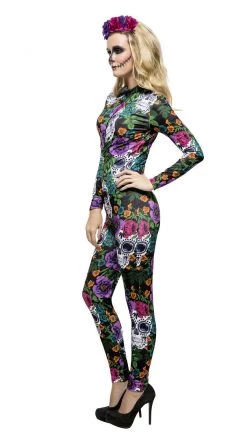 Smiffys Buy Day Of The Dead Bodysuit 5 Smiffys Buy Day Of The Dead Bodysuit