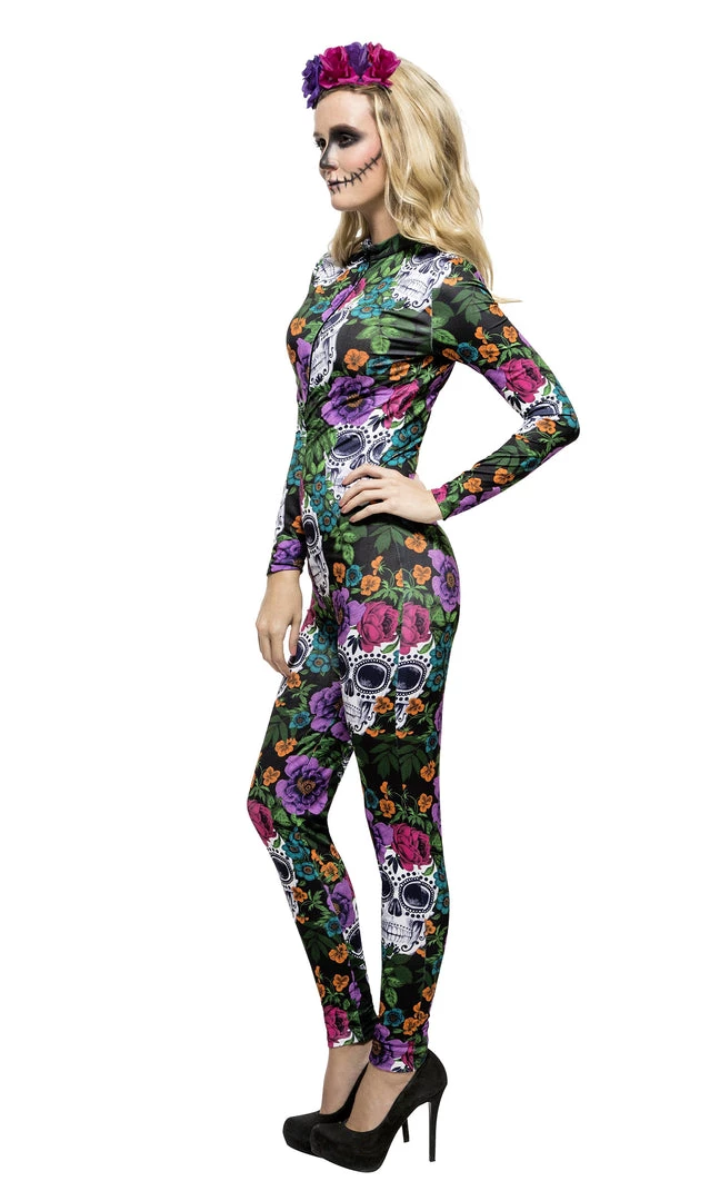 Smiffys Buy Day Of The Dead Bodysuit 3 Smiffys Buy Day Of The Dead Bodysuit