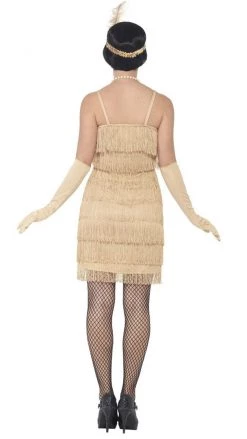 Smiffys Buy Womens Costumes Buy Fringe Flapper Short Gold