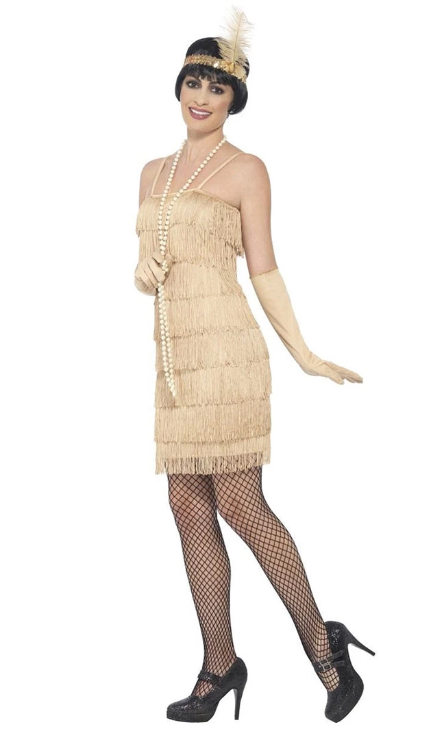 Smiffys Buy Womens Costumes Buy Fringe Flapper Short Gold 3 Smiffys Buy Womens Costumes Buy Fringe Flapper Short Gold