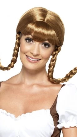 Smiffys Wigs Bavarian Babe Wig Honey Brown