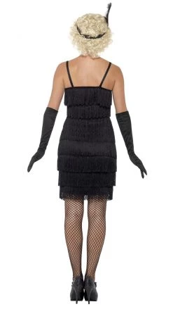 Smiffys Buy Womens Costumes Buy Fringe Flapper Short Black