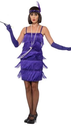 Smiffys Buy Womens Costumes Buy Fringe Flapper Short Purple 7 Smiffys Buy Womens Costumes Buy Fringe Flapper Short Purple