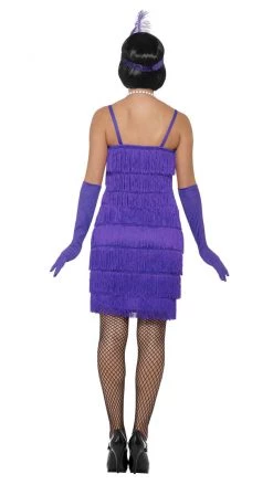 Smiffys Buy Womens Costumes Buy Fringe Flapper Short Purple