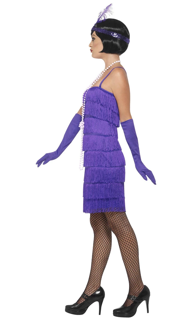 Smiffys Buy Womens Costumes Buy Fringe Flapper Short Purple 3 Smiffys Buy Womens Costumes Buy Fringe Flapper Short Purple
