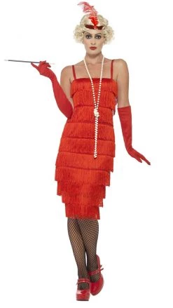 Smiffys Buy Fringe Flapper Long Red
