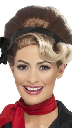 Smiffys Wigs Beehive Up Do Wig Auburn Brown