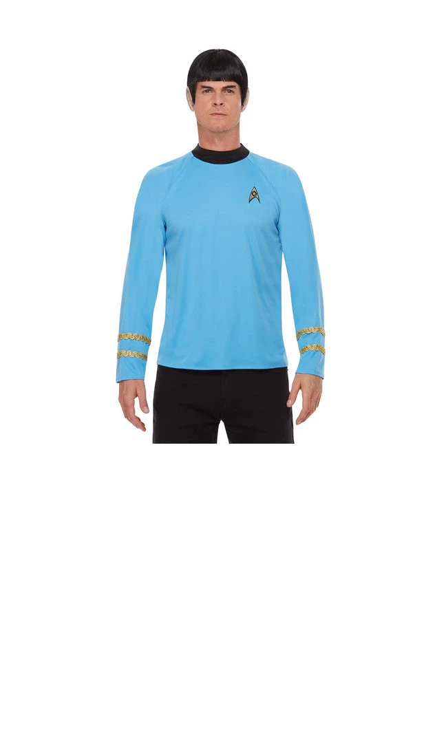 Smiffys Buy Mens Costumes Buy Star Trek Original Sciences Uniform Shirt 1 Smiffys Buy Mens Costumes Buy Star Trek Original Sciences Uniform Shirt