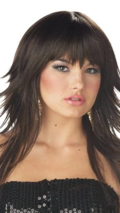 California Wigs Feathered And Flirty Wig Brown