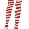 Leg Avenue Striped Tights Red And White Plus Size Stockings & Tights