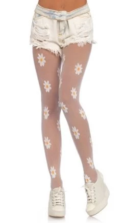 Leg Avenue Spandex Sheer Woven Daisy Tights