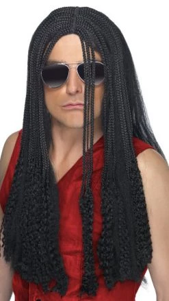 Smiffys Wigs 80s Pop Duet Wig Black