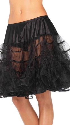 Leg Avenue Buy Black Knee Length Petticoat New Products & Restocks
