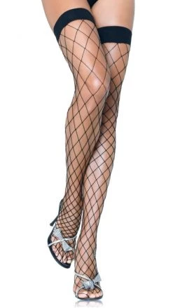 Leg Avenue Fence Net Stockings Black Stockings & Tights