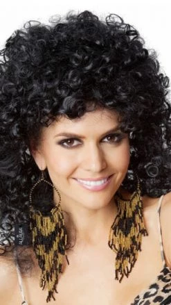 Wig Outlet Wigs Buy 80s Cher Perm Wig Black