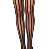 Leg Avenue Stockings & Tights Sheer Tights With Opaque Vertical Pin Stripes