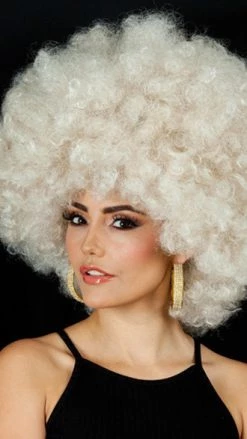 Wig Outlet Buy 70s Disco Super Jumbo Afro Wig Champagne Blond