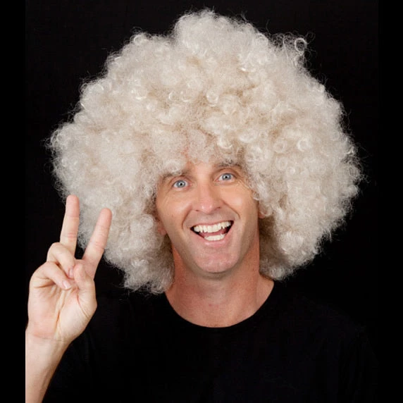 Wig Outlet Buy 70s Disco Super Jumbo Afro Wig Champagne Blond