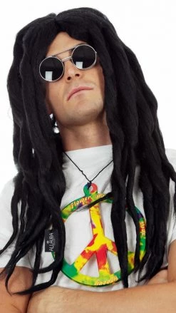 Wig Outlet Wigs Rasta Dreadlocks Bob Marley Hippie Wig Black