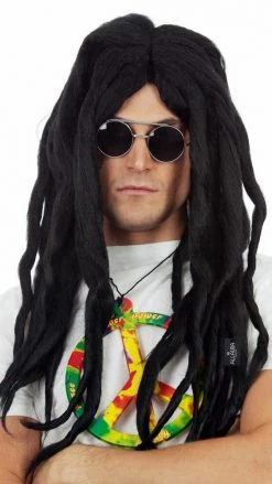 Wig Outlet Wigs Rasta Dreadlocks Bob Marley Hippie Wig Black