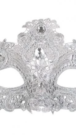 Party Dudes Buy Crystal Lace Silver Eye Mask New Products & Restocks
