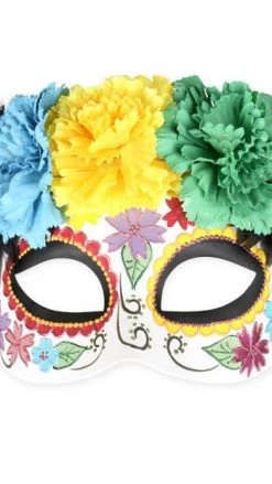 Party Dudes Buy Frida Day Of The Dead Bright Flowers Eye Mask New Products & Restocks