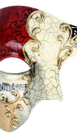 Party Dudes Buy Maestro Red And Gold Half Face Mask New Products & Restocks