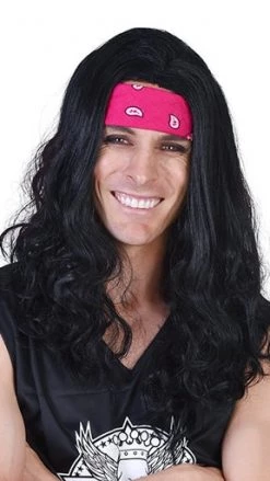 Assorted Wigs Buy Rocker Ritchie Black Wig And Headband