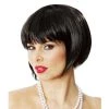Wig Outlet Wigs 20s Party Bob Flapper Wig Black