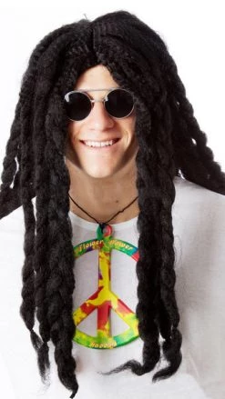 Wig Outlet Bob Marley Bradied Rasta Dreadlocks Wig Black Wigs