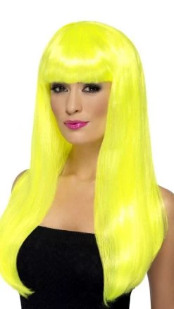 Smiffys Babelicious Wig Neon Yellow Wigs