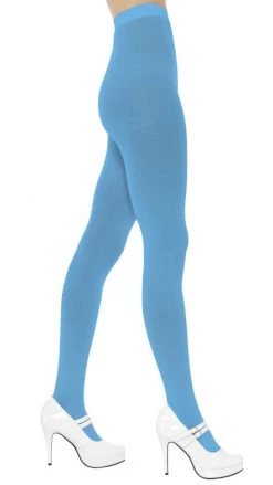 Smiffys Stockings & Tights Opaque Tights Light Blue