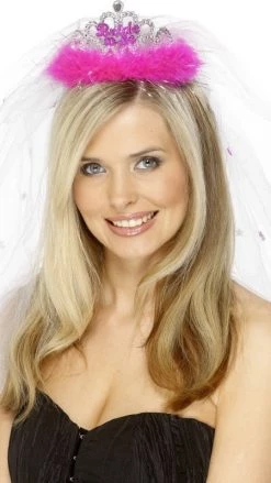 Party Dudes Stags & Hens Bride To Be Tiara And Veil