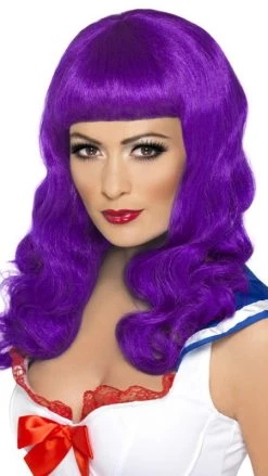 Smiffys Wigs California Girl Wig Purple